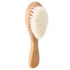 Baby Brush Baby Hair Brush Soft Goat Hair Baby Infant Head Massage Grooming Comb with Wooden Handle view 2