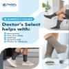 Doctor's Select Diabetic Socks for Men 9-12 - 4 Pairs Crew Neuropathy Socks for Men | Charcoal Grey, Grey, Brown, Tan view 4