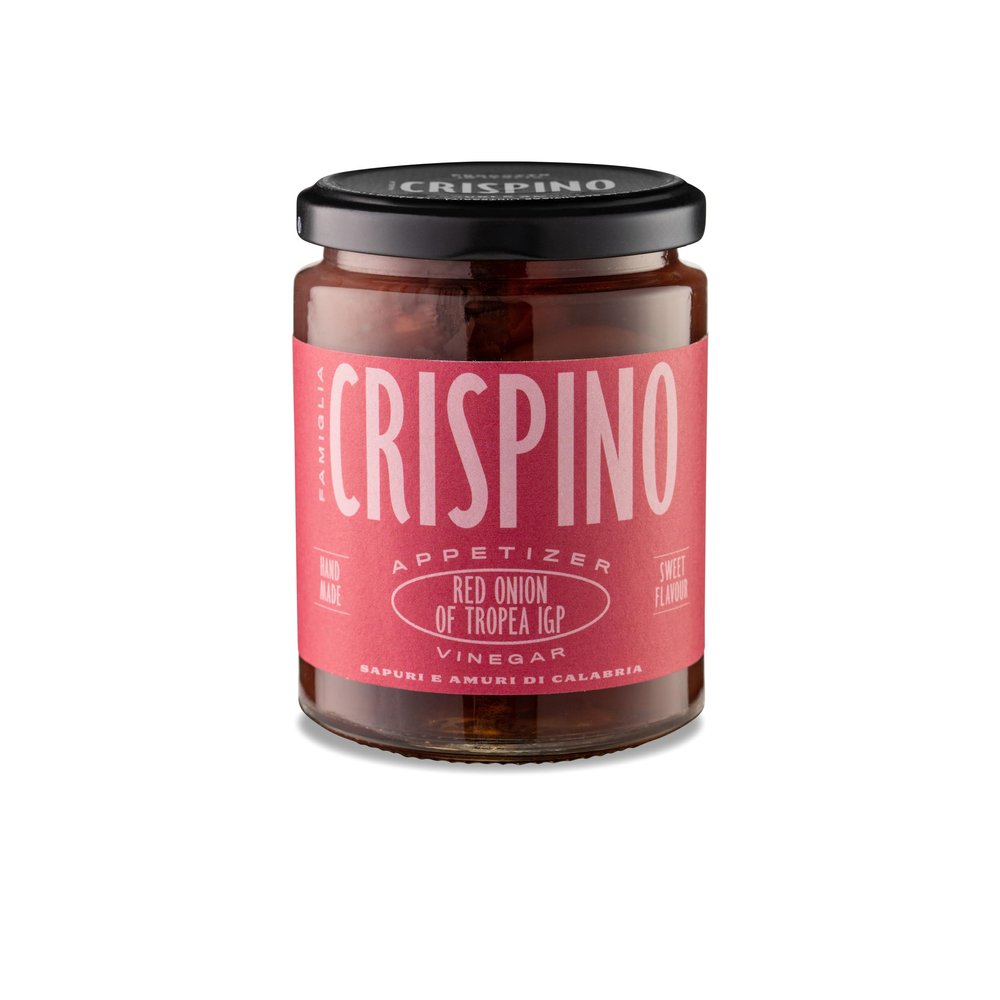Famiglia Crispino Authentic Italian Red Onion Of Tropea IGP In Vinegar 9.52 oz Jar