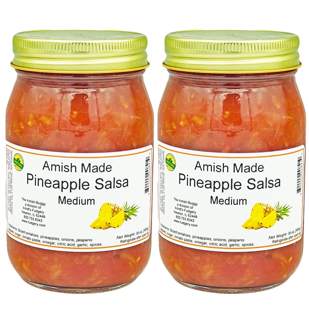 Arndts Fudgery Amish Made Salsa 2-16 oz. Jars (Pineapple Medium)