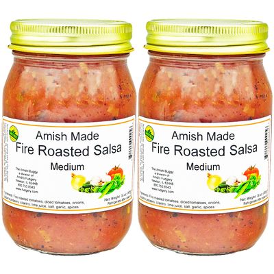 Arndts Fudgery Amish Made Salsa 2-16 oz. Jars (Fire Roasted)