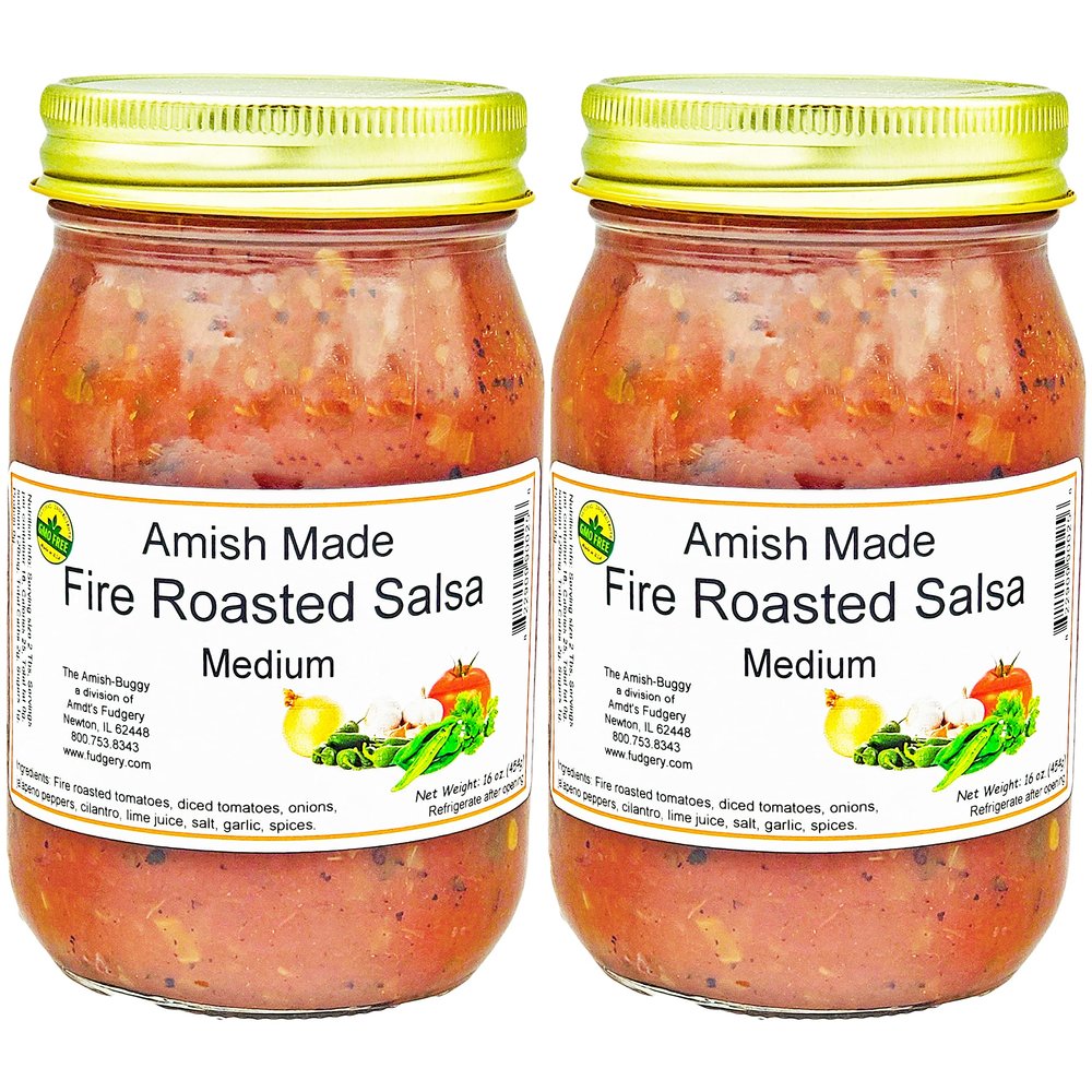 Arndts Fudgery Amish Made Salsa 2-16 oz. Jars (Fire Roasted)