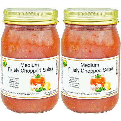 Arndts Fudgery Amish Made Salsa 2-16 oz. Jars (Finely Chopped Medium)