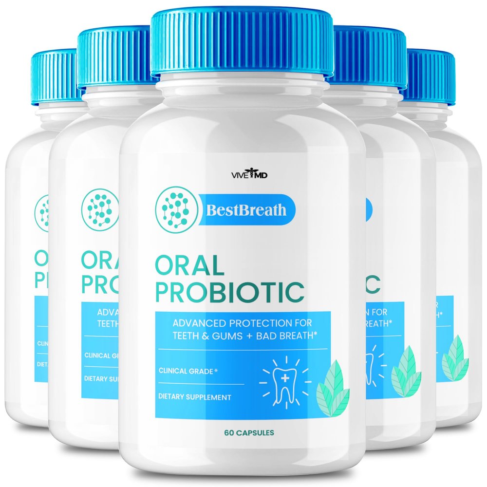 Best Breath Oral Probiotic - Best Breath Dental Probiotic for Teeth and Gums - Best Breath Advanced Supplement Pills for Healthier Teeth, Gums & Bad Breath, BestBreathe Oral Probiotic Reviews (5 Pack)