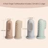 Moonkie Baby Toothbrush Finger Toothbrush Oral Cleaner Kit for 3 Months +, 4 Pcs Small (Sand/Warm Taupe)/Large (Blue/Mint) view 2