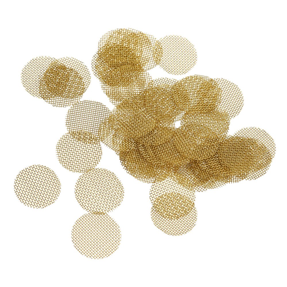DMiotech 50 Pack Brass Pipe Screens, 9.5mm/ 0.37 Inch for Pipes Filter