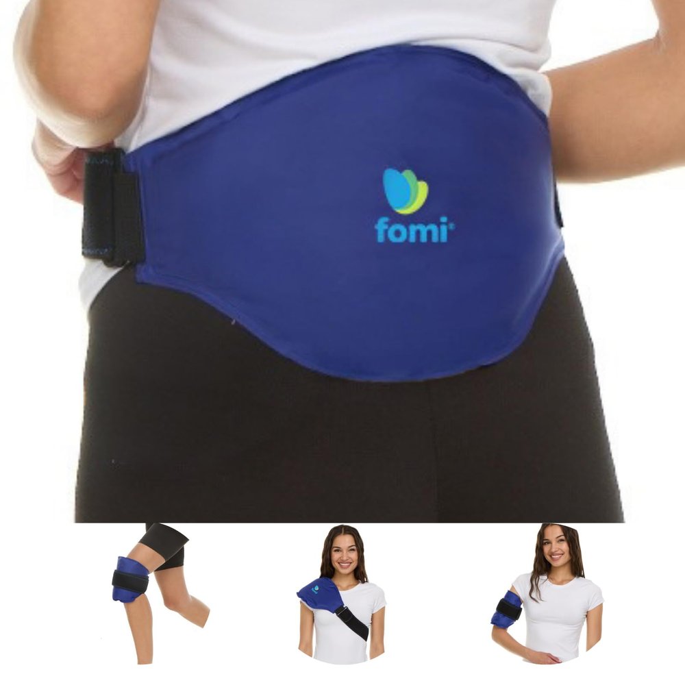 FOMI Long Lasting 3 Hour Gel Ice Pack | Hot Cold Compress for Lower Back, Shoulder, Knee, Bicep, Stomach | Coccyx, Sciatica, Tailbone Pain Relief | Multi Use - Cooler, Lunch Box, Camping Ice Pack