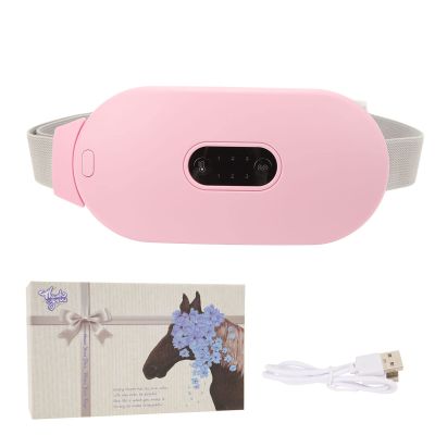 Yosoo Health Gear Waist Heating Belt Electric Device 6 Vibration Modes Auto Off USB Charging Uterus Massage Belt, 6.9 x 3.5 x 1.1in 6 Heating Pad