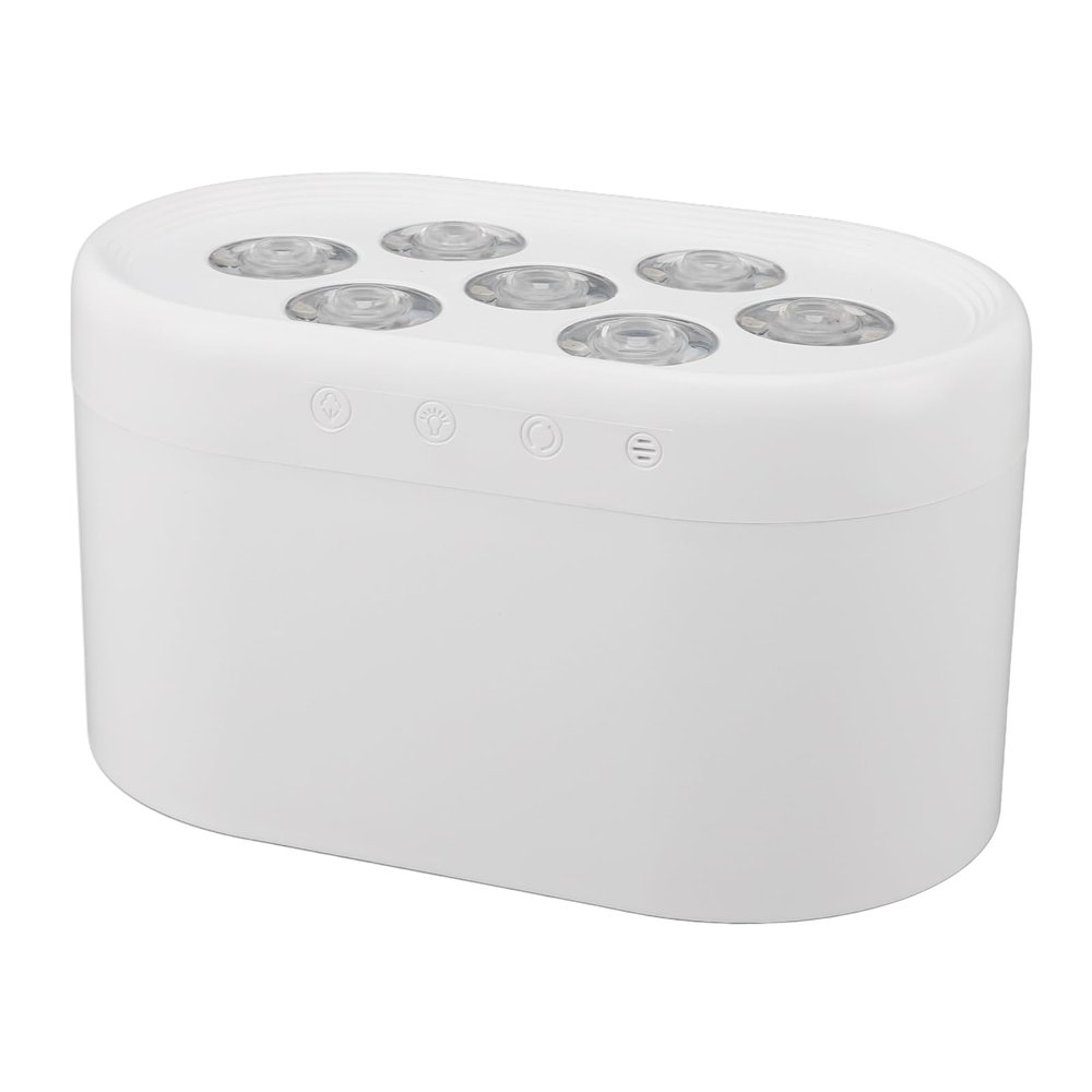Essential Oil Diffuser, Diffuser Humidifier ABS and PP Dynamic Lights Noiseless for Office (White)