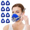 8 Pack CPAP Mask Liners Comfort Silky CPAP Mask Covers One Size Compatible with F20/F10 And Most Full Face Style CPAP Mask Improve The Comfort of Wearing The Mask (Not Fit Nasal Style CPAP Mask (Blue) view 1