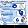 8 Pack CPAP Mask Liners Comfort Silky CPAP Mask Covers One Size Compatible with F20/F10 And Most Full Face Style CPAP Mask Improve The Comfort of Wearing The Mask (Not Fit Nasal Style CPAP Mask (Blue) view 3