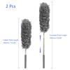 M METERXITY 2 Pack Microfiber Duster - 13.8 to 32.7 Inch Extendable Washable Brush, Apply to Furniture/Office/Display Box/Photo Albums (Gray) view 4