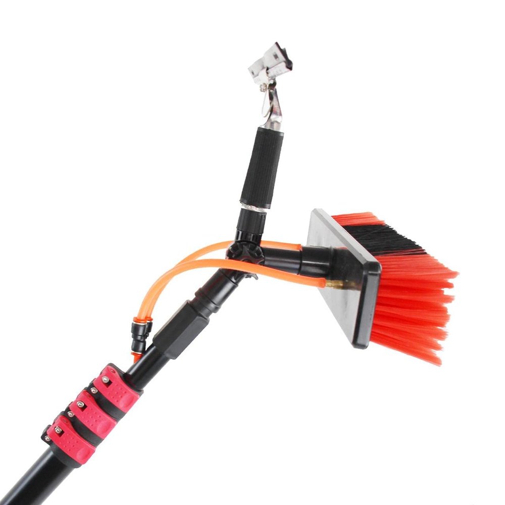 Extension Pole Squeegee Window Washer Combo/Telescopic Pole for Window Cleaning,Glass Cleaning Tools for Indoor/Outdoor High Window,7.2 M/23.6 Ft
