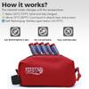 BreezyPacks Smart Insulin Cooler Travel Case, No Icepacks | Insulin Pen and EpiPen Carry Medical Bag | TSA-Approved Diabetic Case | Keep Medicine at Room Temp. | Breezy Extra (Red) view 2