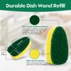 Non Scratch Dishwand Refills 6 Pack, Non-Scratch Replacement Sponge Heads for Dish Wand, Scratch-Free Dishwashing Soap Dispensing Refills, Gentle Scrubber Pads for Kitchen Dishes Sink Cleaning view 4