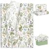 JarThenaAMCS 100 Sheets Vintage Wildflower Tissue Paper Wild Floral Art Tissue Spring Wrapping Paper for Birthday Wedding DIY Crafts Gift Packing, 20 x 14 Inch view 1