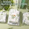 JarThenaAMCS 100 Sheets Vintage Wildflower Tissue Paper Wild Floral Art Tissue Spring Wrapping Paper for Birthday Wedding DIY Crafts Gift Packing, 20 x 14 Inch view 3