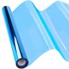 Vanhench Cellophane Wrap Paper for Gift Basket, Gift Wrapping Paper, 3Mil Thick 16" x 100' Blue Cellophane Paper for Bouquet Flower Wrapping view 1