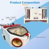 Alliph Two-Pen Sandblaster Machine, Sandblasting Machine with 2 Pens & 2 Tanks, Dental Sandblasting Equipment with Led and Glass Window for Surface Treatment of Materials view 3