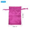 Patikil Satin Bags with Drawstring, 50 Pack 4x6 Inch Wedding Favor Mini Gift Packaging Bags for Birthday Christmas Jewelry Party, Rose Red view 2