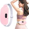Cordless Period Cramp Relief Massager Belt with 3 Speed & 3 Crampfree Massage Modes | The Ultimate Heating Pad for Period Cramps Led Display (Pink & White Belt) view 1