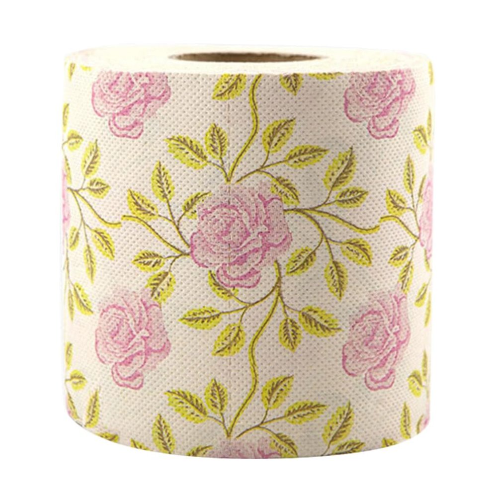 Beaupretty Printed Toilet Paper Roll Decorative Floral Bathroom Tissue 3.93X3.93In Cute Novelty Napkins for Holiday Party and Home Use