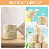 Beaupretty Printed Toilet Paper Roll Decorative Floral Bathroom Tissue 3.93X3.93In Cute Novelty Napkins for Holiday Party and Home Use view 4
