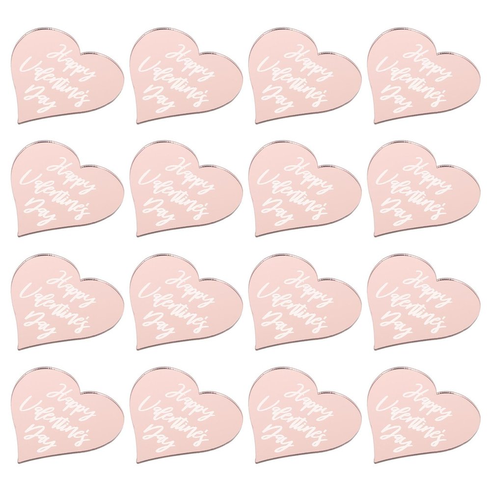 Toddmomy 25pcs Heart-shaped Acrylic Cake Picks for Valentine's Day Cake Decor for Love Theme Parties and Celebrations Creative Photo Props and Festive Decorations