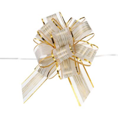 DMiotech 20pcs 7 Inch Big Gift Wrapping Bows Birthday Organza Pull Bow Ribbon Chiffon for Presents Box Valentines' Day Florist Cream White