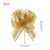 DMiotech 10pcs 7 Inch Big Gift Wrapping Bows Birthday Organza Pull Bow Ribbon Chiffon for Presents Box Valentines' Day Florist Gold view 3