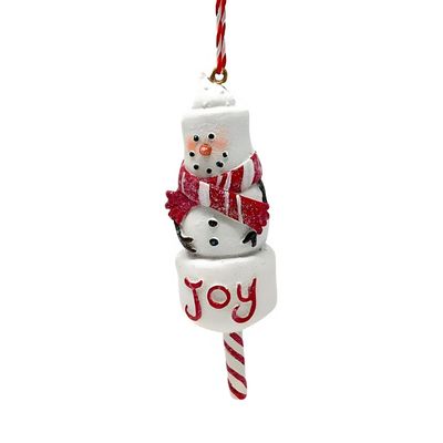 GERSON Joy Marshmallow Snowman Ornament