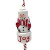 GERSON Joy Marshmallow Snowman Ornament view 2