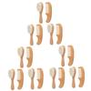 FRCOLOR 6pcs Wooden Hair Comb and Bathing Brush Newborns Gentle Scalp Care and Detangling for Home Use Soft Brush and Comb for Delicate Skin view 3