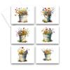 Aria Rae Design Note Card Set o f12, Assorted Bucket of Wild Flowers, Greeting Cards, Wild flower cards, cards with flowers, blank cards, assorted cards, notecard view 1