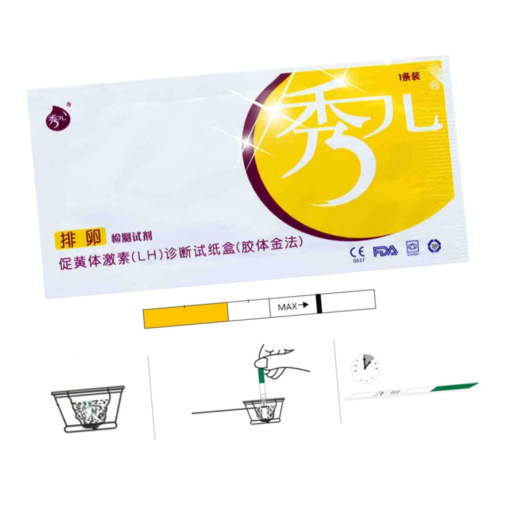 Ipetboom 10pcs Professional Ovulation Test Strips Kit Women Accurate Ovulation Tracking Tools Test for Easy Use Lightweight Safe Material