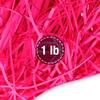 FRILLZ Skinny-Cut Shredded Paper for Gifts & Easter Baskets (Hot Pink, 1 LB) - Protective and Decorative Raffia Paper Shred for Basket Filler - Fake Grass Look view 1