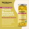 Big Picture Foods Banana Pepper/Rings in Jar - Enhance Your Culinary Creations with Sun-Ripened Goodness! Regeneratively Grown, Pre-Sliced, and Packed with Pure Flavor.- Net Wt. 12oz (340g) view 3