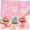Ciieeo 36pcs Bowknot Clothing Shape Cake Cards for Baby Girl Party Edible Cake Decorations Wedding Cake Toppers view 2
