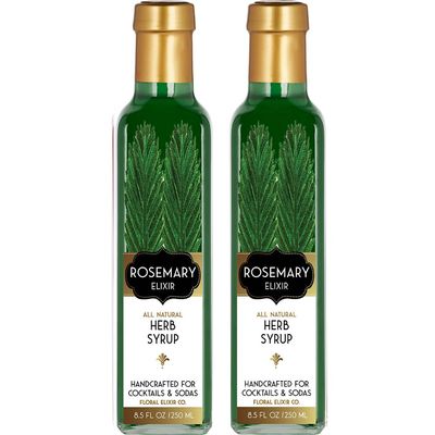 Floral Elixir Co. - All Natural Syrups for Cocktails & Sodas (2 x 8.5 oz) (Rosemary)