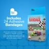 BioSwiss Bandages, Race Cars Shaped Self Adhesive Bandage Set, Latex Free, Sterile Wound Care, 24 Count view 2