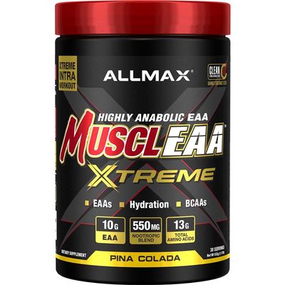 ALLMAX MUSCLEAA Xtreme, Pina Colada - 532 g Powder - Provides EAAs, BCAAs & Hydration - Up to 30 Servings