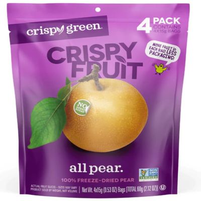 Crispy Green 406401 2.12 oz Pear Dried Crispy Fruit Slices Snacks - Pack of 8
