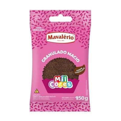 Mil Cores Chocolate Granulado Macio, Crocante e Gourmet 150g e 500g by Brazilian Corner | Chocolate Sprinkles Mil Cores Crunchy and Soft 5.2oz and 17.6oz | Chocolate Sprinkles for Cake and Ice Cream Toppings | Imported from Brazil (150 g Macio)