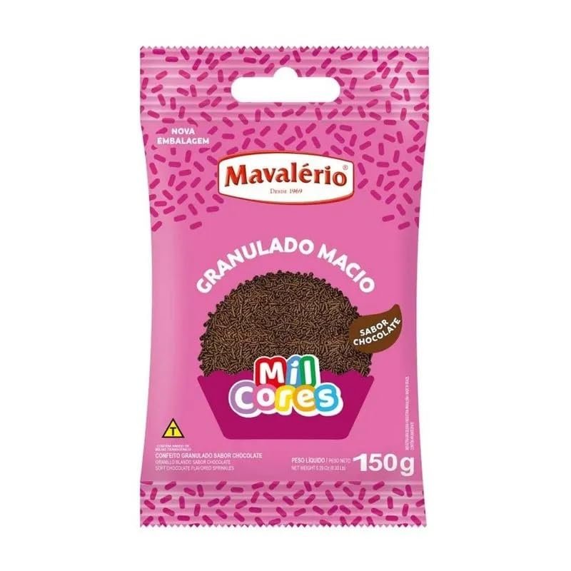 Mil Cores Chocolate Granulado Macio, Crocante e Gourmet 150g e 500g by Brazilian Corner | Chocolate Sprinkles Mil Cores Crunchy and Soft 5.2oz and 17.6oz | Chocolate Sprinkles for Cake and Ice Cream Toppings | Imported from Brazil (150 g Macio)