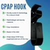 Chatelet Hose Hanger for CPAP Mask Hook & Tubing | Anti-Slip CPAP Hose Organizer Plus Screw or Adhesive Feature for Better Stability | Prevents Hose Tangle for Better Sleep | Made in USA (Black) view 2