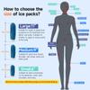 ANMIA Ice Pack Bags with Wrap for Injuries Reusable, Cold Pack Water Bag Hot Bag for Pain Relief, Leak-Proof Elastic Ice Bag, Size 9'' view 2