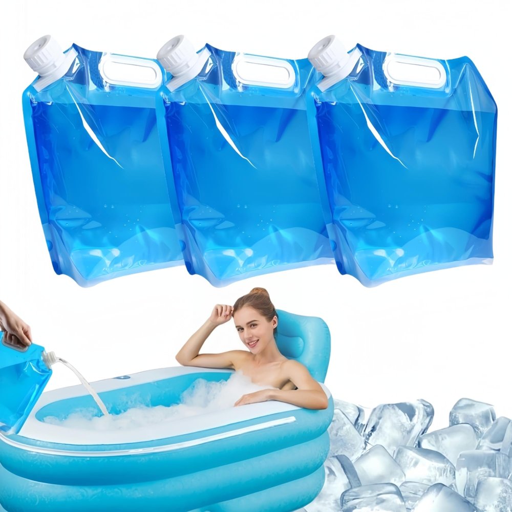 RVKXHD Ice Bath Water Bags: Eazeefreeze Ice Bath Bags, 2024 New Portable & Foldable Ice Bath Bags, Large Capacity Eazeefreeze Ice Bath Freezer Bag, 5L/10L Eazeefreeze Bags for Ice Bath (3Pcs,5L)