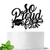 so Proud of you Glitter Cake Topper,Congrats Grad 2024- High School/College/High School College Graduation Party Supplies for 2024 Graduation Theme Party Supplies (Black) view 4