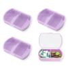 4PCS Small Pill Case Travel Pill Box Cute Pill Organizer for Purse Portable Daily Medicine Organizer 2 Compartment Pill Holder for Vitamins, Fish Oil, Supplements view 1