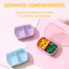 4PCS Small Pill Case Travel Pill Box Cute Pill Organizer for Purse Portable Daily Medicine Organizer 2 Compartment Pill Holder for Vitamins, Fish Oil, Supplements view 4